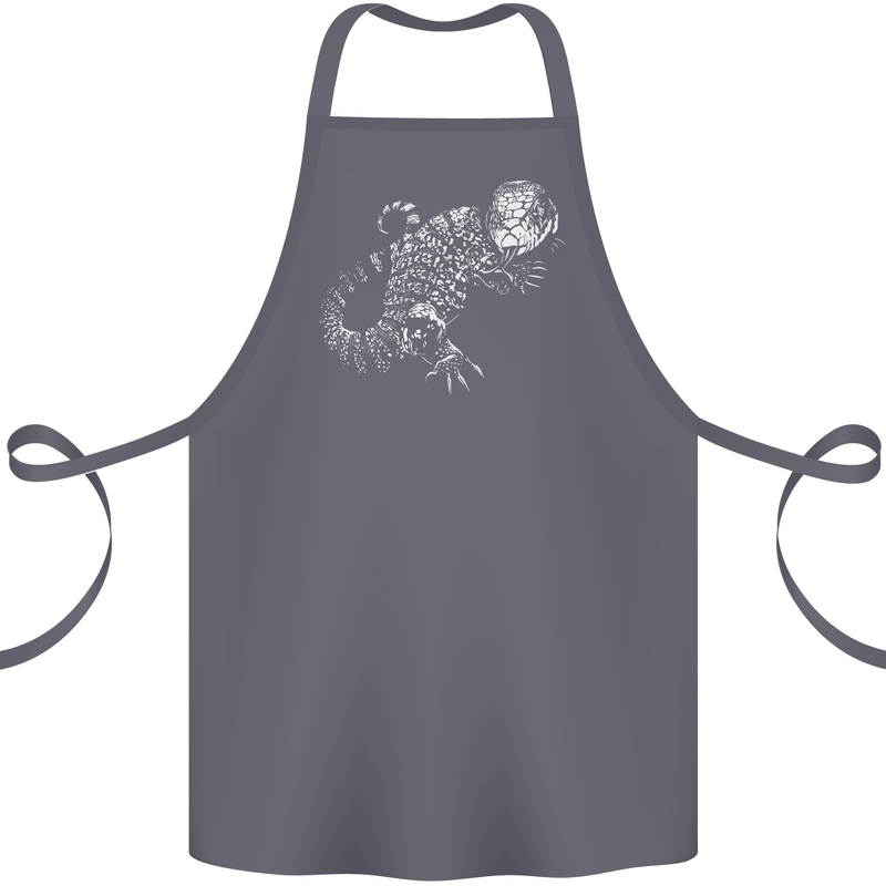 An Argentine Tegu Lizard Cotton Apron 100% Organic Steel