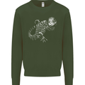 An Argentine Tegu Lizard Kids Sweatshirt Jumper Forest Green