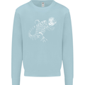 An Argentine Tegu Lizard Kids Sweatshirt Jumper Light Blue