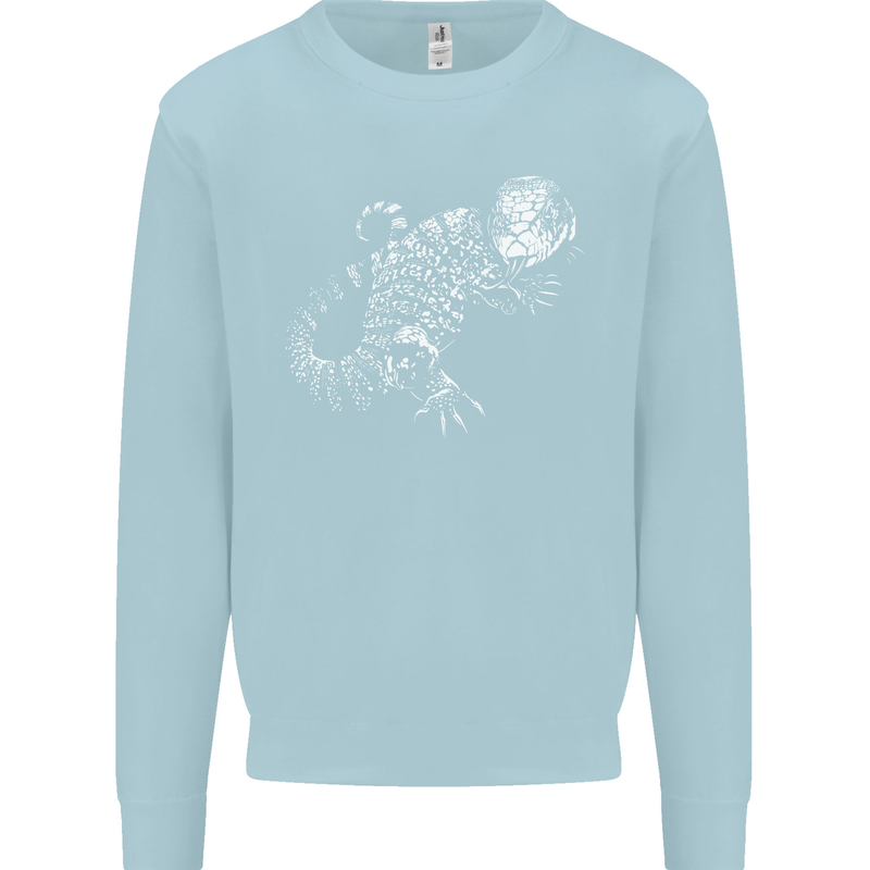 An Argentine Tegu Lizard Kids Sweatshirt Jumper Light Blue