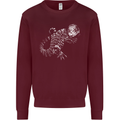 An Argentine Tegu Lizard Kids Sweatshirt Jumper Maroon