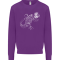 An Argentine Tegu Lizard Kids Sweatshirt Jumper Purple