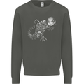 An Argentine Tegu Lizard Kids Sweatshirt Jumper Storm Grey