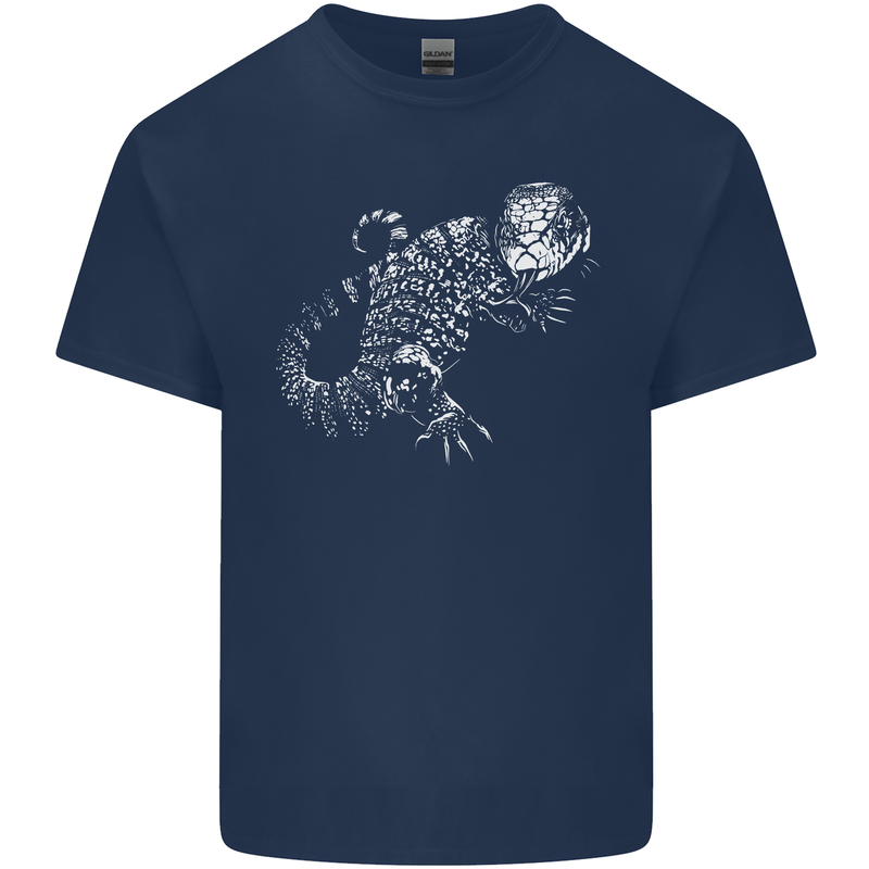 An Argentine Tegu Lizard Kids T-Shirt Childrens Navy Blue