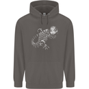 An Argentine Tegu Lizard Mens 80% Cotton Hoodie Charcoal