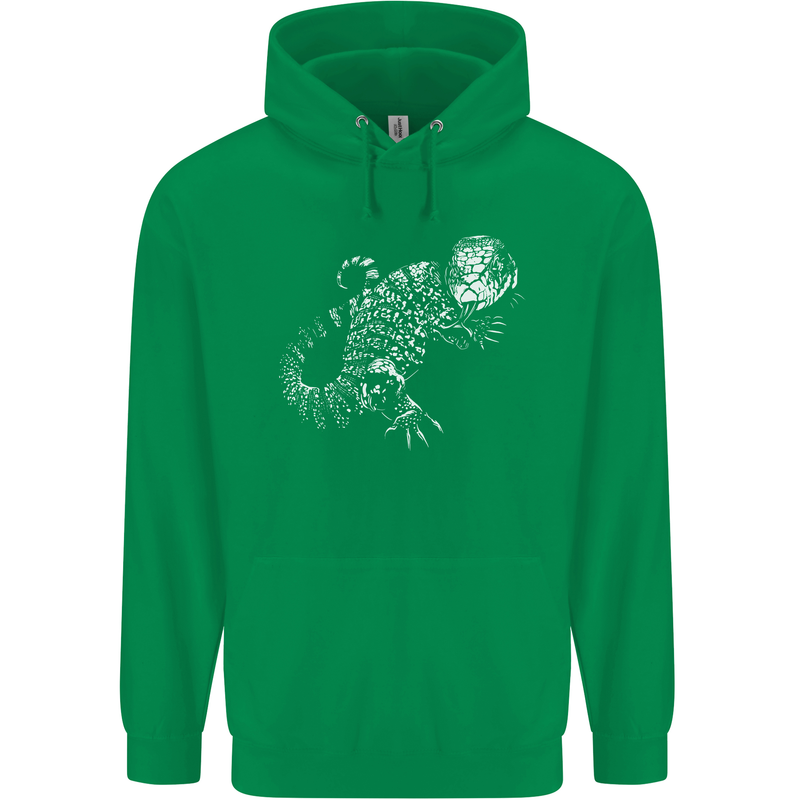 An Argentine Tegu Lizard Mens 80% Cotton Hoodie Irish Green