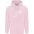 An Argentine Tegu Lizard Mens 80% Cotton Hoodie Light Pink