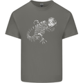 An Argentine Tegu Lizard Mens Cotton T-Shirt Tee Top Charcoal