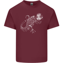 An Argentine Tegu Lizard Mens Cotton T-Shirt Tee Top Maroon
