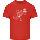 An Argentine Tegu Lizard Mens Cotton T-Shirt Tee Top Red