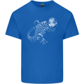 An Argentine Tegu Lizard Mens Cotton T-Shirt Tee Top Royal Blue