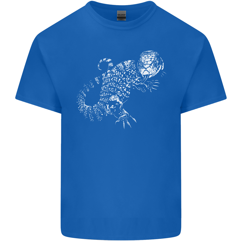 An Argentine Tegu Lizard Mens Cotton T-Shirt Tee Top Royal Blue