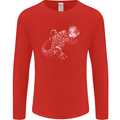 An Argentine Tegu Lizard Mens Long Sleeve T-Shirt Red