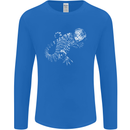 An Argentine Tegu Lizard Mens Long Sleeve T-Shirt Royal Blue