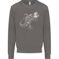 An Argentine Tegu Lizard Mens Sweatshirt Jumper Charcoal