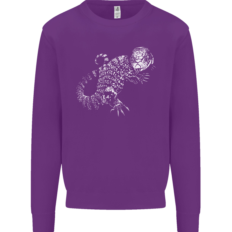 An Argentine Tegu Lizard Mens Sweatshirt Jumper Purple