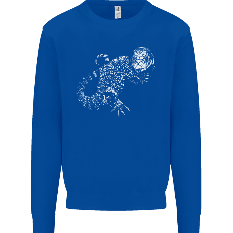 An Argentine Tegu Lizard Mens Sweatshirt Jumper Royal Blue