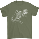 An Argentine Tegu Lizard Mens T-Shirt 100% Cotton Military Green