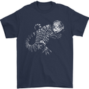 An Argentine Tegu Lizard Mens T-Shirt 100% Cotton Navy Blue