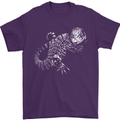An Argentine Tegu Lizard Mens T-Shirt 100% Cotton Purple