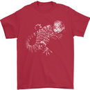 An Argentine Tegu Lizard Mens T-Shirt 100% Cotton Red