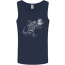 An Argentine Tegu Lizard Mens Vest Tank Top Navy Blue
