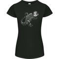 An Argentine Tegu Lizard Womens Petite Cut T-Shirt Black