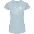 An Argentine Tegu Lizard Womens Petite Cut T-Shirt Light Blue