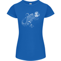An Argentine Tegu Lizard Womens Petite Cut T-Shirt Royal Blue