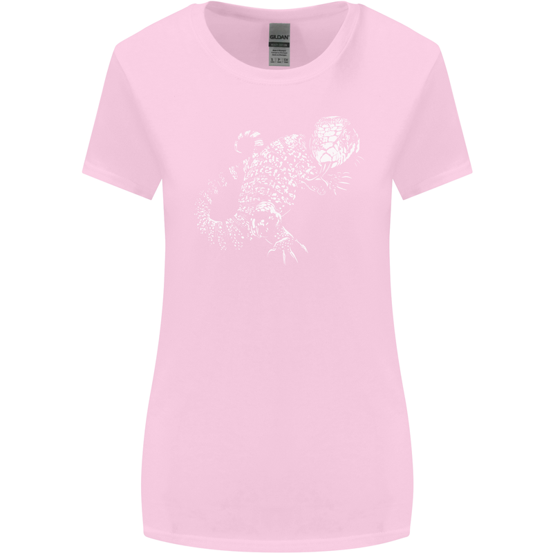 An Argentine Tegu Lizard Womens Wider Cut T-Shirt Light Pink