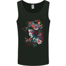 An Artistic Geisha Lady With Flowers Mens Vest Tank Top Black
