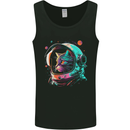 An Astronaut Cat in Outer Space Mens Vest Tank Top Black