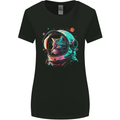 An Astronaut Cat in Outer Space Womens Wider Cut T-Shirt Black