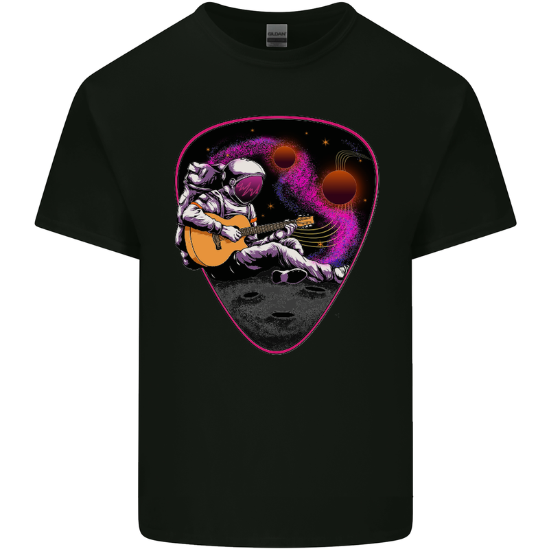 An Astronaut Playing Guitar Space Rock Mens Cotton T-Shirt Tee Top Black