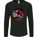 An Astronaut Playing Guitar Space Rock Mens Long Sleeve T-Shirt Black