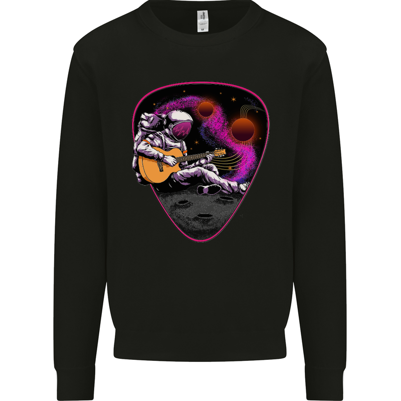 An Astronaut Playing Guitar Space Rock Mens Sweatshirt Jumper Black