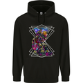 An Astronaut Playing a Guitar Guitarist Childrens Kids Hoodie Black