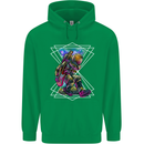 An Astronaut Playing a Guitar Guitarist Childrens Kids Hoodie Irish Green