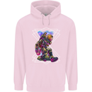 An Astronaut Playing a Guitar Guitarist Childrens Kids Hoodie Light Pink