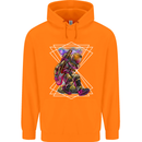 An Astronaut Playing a Guitar Guitarist Childrens Kids Hoodie Orange