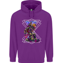 An Astronaut Playing a Guitar Guitarist Childrens Kids Hoodie Purple