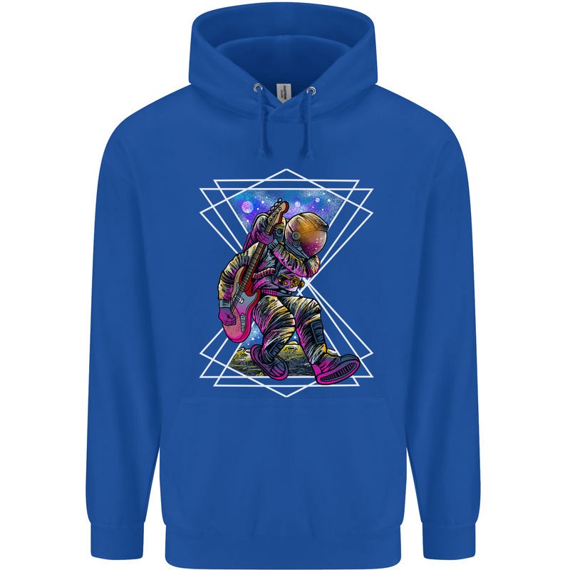 An Astronaut Playing a Guitar Guitarist Childrens Kids Hoodie Royal Blue