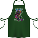 An Astronaut Playing a Guitar Guitarist Cotton Apron 100% Organic Forest Green
