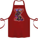 An Astronaut Playing a Guitar Guitarist Cotton Apron 100% Organic Maroon