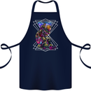 An Astronaut Playing a Guitar Guitarist Cotton Apron 100% Organic Navy Blue