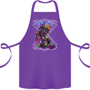 An Astronaut Playing a Guitar Guitarist Cotton Apron 100% Organic Purple