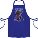 An Astronaut Playing a Guitar Guitarist Cotton Apron 100% Organic Royal Blue