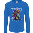 An Astronaut Playing a Guitar Guitarist Mens Long Sleeve T-Shirt Royal Blue