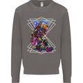 An Astronaut Playing a Guitar Guitarist Mens Sweatshirt Jumper Charcoal