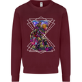 An Astronaut Playing a Guitar Guitarist Mens Sweatshirt Jumper Maroon